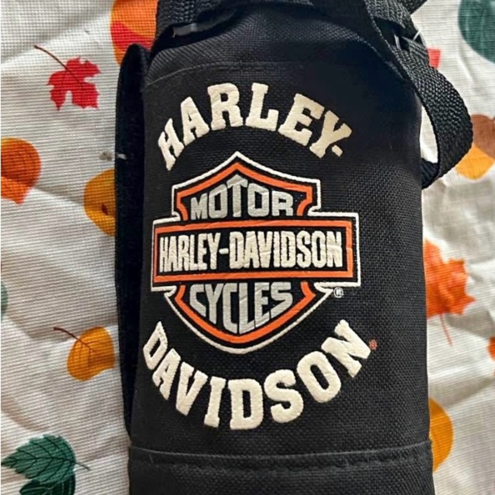 Harley-Davidson Black and Orange Bottle Holder